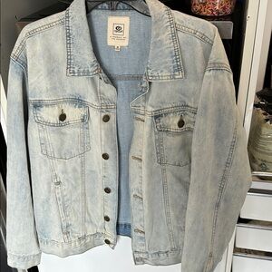 Light Wash Denim Jacket by Ripcurl - Pale Blue new fits large oversized